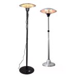 Free Standing Quartz Heater Stainless Steel