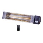 Electric Halogen Patio Heater – Black