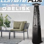 OBELISK Black Freestanding Gas Patio Heater