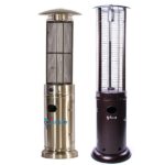 Round Flame Quartz Patio Heater – Stainless Steel