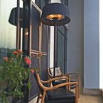 Electric Carbon Fiber Infrared Standing Lamp Heater – Black