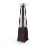 Pyramid Flame Heater – Wicker Rattan Brown