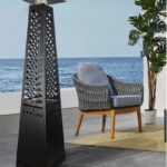 AURA Black Freestanding Gas Patio Heater
